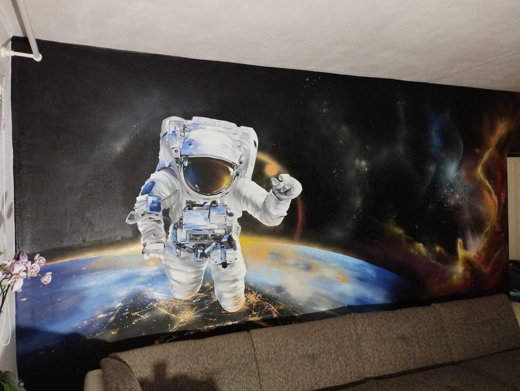 IMG 7022, Panika71 - Umělecké portfolio, 2026, Astronaut, Malba na objednávku | Jozef Spodniak