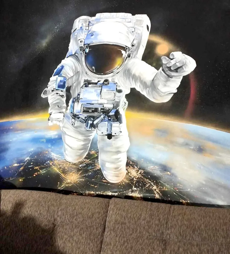 panik71 Astronaut commercial 2021, Panika71 - Umělecké portfolio, 2026, Astronaut, Malba na objednávku | Jozef Spodniak